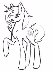 Size: 2894x4093 | Tagged: safe, artist:sugar lollipop, imported from derpibooru, oc, oc only, oc:black-star, pony, unicorn, androgynous, androgynous male, black and white, children of:dobleface, children of:mist, cute, grayscale, male, monochrome, reference sheet, simple background, sketch, sketch dump, solo