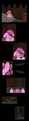 Size: 1800x7506 | Tagged: safe, artist:dinkyuniverse, imported from derpibooru, ruby pinch, pony, unicorn, comic:wine essence, bed, bedroom, comic, crying, curled up, door, dresser, female, filly, scared, shaking, sobbing, tears of pain, window