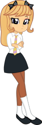 Size: 685x2048 | Tagged: safe, artist:grapefruitface1, artist:yaya54320bases, imported from derpibooru, oc, oc only, equestria girls, barely eqg related, base used, bow, clothes, crossed arms, equestria girls-ified, looking at you, necktie, queen (band), roger taylor, rogerina, rule 63, school uniform, show accurate, simple background, socks, solo, transparent background, vector