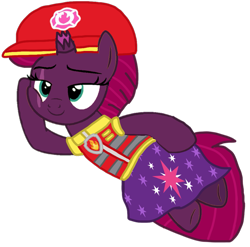 Size: 997x984 | Tagged: safe, alternate version, artist:徐詩珮, imported from derpibooru, fizzlepop berrytwist, tempest shadow, pony, unicorn, series:sprglitemplight diary, series:sprglitemplight life jacket days, series:springshadowdrops diary, series:springshadowdrops life jacket days, aid marshall (paw patrol), alternate universe, base used, bedroom eyes, broken horn, clothes, cute, cutie mark, cutie mark on clothes, dress, eyelashes, female, helmet, horn, mare, marshall (paw patrol), paw patrol, sexy, simple background, smiling, solo, transparent background
