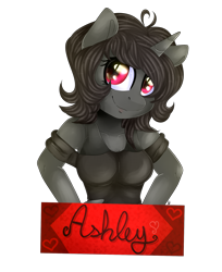 Size: 1708x2097 | Tagged: safe, artist:bl--blacklight, imported from derpibooru, oc, oc only, oc:ashley rivera, oc:ashley-, anthro, unicorn, female, simple background, solo, transparent background