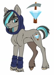 Size: 1024x1429 | Tagged: safe, artist:celestial-rainstorm, imported from derpibooru, oc, oc only, oc:diamond, earth pony, pony, adopted offspring, male, parent:scorpan, parent:tempest shadow, simple background, solo, stallion, white background