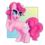 Size: 2000x2000 | Tagged: safe, artist:lavenderheartsmlp, imported from derpibooru, pinkie pie, earth pony, pony, cute, diapinkes, female, high res, mare, rearing, simple background, smiling, solo, transparent background