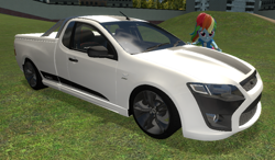 Size: 930x544 | Tagged: safe, artist:didgereethebrony, imported from derpibooru, rainbow dash, equestria girls, 3d, car, female, ford, ford falcon, fpv, gmod, pursuit, solo, ute, vehicle