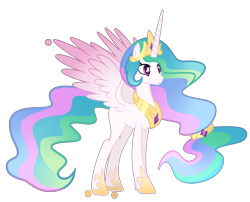 Size: 2312x1865 | Tagged: safe, artist:whiteplumage233, imported from derpibooru, princess celestia, alicorn, pony, colored wings, colored wingtips, female, mare, simple background, solo, transparent background