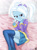 Size: 520x703 | Tagged: safe, alternate version, artist:charliexe, imported from derpibooru, trixie, equestria girls, adorasexy, alternate hairstyle, babysitter trixie, bed, bedroom, bedroom eyes, clothes, cute, diatrixes, female, hoodie, looking at you, pigtails, schrödinger's pantsu, sexy, smiling at you, socks, solo, thigh highs, zettai ryouiki