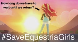 Size: 1088x593 | Tagged: safe, edit, edited screencap, imported from derpibooru, screencap, sunset shimmer, equestria girls, my past is not today, caption, image macro, meta, op can't let go, save equestria girls, text, twitter