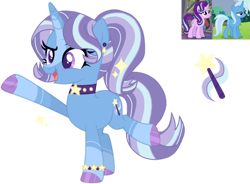 Size: 1280x940 | Tagged: safe, artist:adoptimals-fim, imported from derpibooru, starlight glimmer, trixie, oc, unicorn, female, lesbian, magical lesbian spawn, offspring, parent:starlight glimmer, parent:trixie, parents:startrix, shipping, simple background, startrix, transparent background