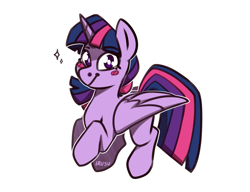 Size: 1591x1223 | Tagged: safe, artist:lrusu, imported from derpibooru, part of a set, twilight sparkle, alicorn, pony, blush sticker, blushing, female, looking at you, mare, simple background, solo, twilight sparkle (alicorn), white background