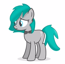 Size: 2892x2832 | Tagged: artist needed, safe, imported from derpibooru, oc, oc only, oc:夜斓, earth pony, pony, bowtie, female, goblet, mare, sad, simple, simple background, solo, white background