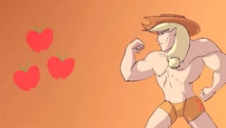 Size: 829x470 | Tagged: safe, artist:kanashiipanda, edit, imported from derpibooru, applejack, human, friendship is manly, 2010s, 2014, applejack (male), humanized, manly, rule 63, solo