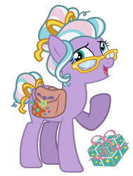 Size: 1377x1826 | Tagged: safe, artist:strawberry-spritz, imported from derpibooru, razzaroo, earth pony, pony, bag, female, g3, g3 to g4, g4, generation leap, saddle bag, simple background, solo, transparent background