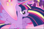 Size: 964x629 | Tagged: safe, imported from derpibooru, screencap, twilight sparkle, alicorn, pony, twilight's kingdom, cropped, determined, female, floating, glow, glowing, rainbow power, rainbow power-ified, smiling, solo, twilight sparkle (alicorn)