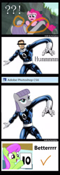 Size: 1280x3734 | Tagged: safe, artist:bennyhuo, imported from derpibooru, maud pie, earth pony, fantastic four, mr. fantastic, reed richards