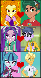 Size: 888x1696 | Tagged: safe, artist:shipper anon, artist:themexicanpunisher, edit, imported from derpibooru, screencap, adagio dazzle, aria blaze, microchips, ragamuffin (equestria girls), sonata dusk, timber spruce, equestria girls, equestria girls (movie), legend of everfree, rainbow rocks, spring breakdown, ariachips, background human, cropped, female, male, ragamuffin (g4), shipping, shipping domino, sonamuffin, straight, the dazzlings, timberdazzle