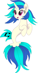 Size: 794x1500 | Tagged: safe, artist:cloudy glow, artist:cloudyglow, imported from derpibooru, dj pon-3, vinyl scratch, seapony (g4), cloudyglow is trying to murder us, cute, cutie mark, female, horn, open mouth, seaponified, seapony vinyl scratch, simple background, solo, species swap, transparent background, vinylbetes