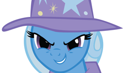 Size: 722x425 | Tagged: safe, imported from derpibooru, trixie, boast busters, clothes, hat, simple background, trixie's hat, white background