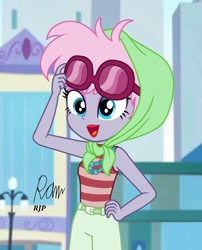 Size: 850x1050 | Tagged: safe, artist:rjp.rammy, imported from derpibooru, pacifica, pony, equestria girls, belt, clothes, equestria girls-ified, eyeshadow, female, jeans, jewelry, lipstick, makeup, necklace, pants, solo, sunglasses, tanktop