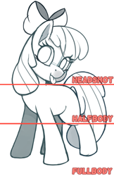 Size: 2200x3400 | Tagged: safe, artist:digitalart, artist:rivin177, imported from derpibooru, apple bloom, earth pony, the last problem, :p, commission, community related, example, sketch, sketch commission, tongue out