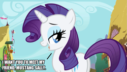 Size: 889x500 | Tagged: safe, edit, edited screencap, imported from derpibooru, screencap, rarity, pony, unicorn, the ticket master, looking at you, pun, song reference, talking, wilson picket