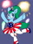 Size: 960x1280 | Tagged: safe, artist:dashingjack, imported from derpibooru, oc, oc:brainstorm, 4th of july, american independence day, arabesque, arms in the air, ballerina, ballet, ballet shoes, ballet slippers, clothes, crossdressing, fireworks, holiday, independence day, jewelry, one leg raised, pose, tiara, tights, tutu