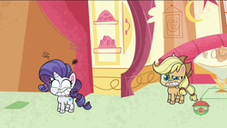 Size: 1920x1080 | Tagged: safe, imported from derpibooru, screencap, applejack, rarity, earth pony, pony, unicorn, bad thing no. 3, my little pony: pony life, spoiler:pony life s01e05, g4.5