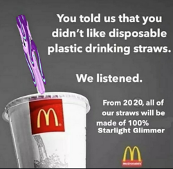 Size: 1149x1127 | Tagged: artist needed, safe, edit, imported from derpibooru, starlight glimmer, drink, mcdonald's, meme, strawlight glimmer, wat