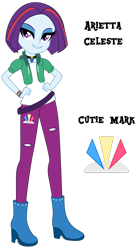 Size: 1920x3418 | Tagged: safe, artist:lhenao, imported from derpibooru, oc, oc only, oc:arietta celeste, human, equestria girls, cutie mark, magical lesbian spawn, next generation, offspring, parent:aria blaze, parent:rainbow dash, parents:ariadash, simple background, solo, transparent background