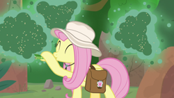 Size: 1920x1080 | Tagged: safe, imported from derpibooru, screencap, fluttershy, fly, fly-der, hybrid, spider, daring doubt, bamboo flute, blowing flute, flute, fly-der charming flute, musical instrument