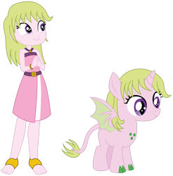 Size: 1920x1951 | Tagged: safe, artist:lhenao, imported from derpibooru, oc, oc only, oc:flame jewel, dracony, dragon, human, hybrid, unicorn, equestria girls, interspecies offspring, offspring, parent:spike, parent:sweetie belle, parents:spikebelle, simple background, transparent background