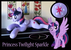 Size: 1280x891 | Tagged: safe, artist:purplenebulastudios, imported from derpibooru, twilight sparkle, alicorn, pony, irl, life size, photo, plushie, solo, twilight sparkle (alicorn)