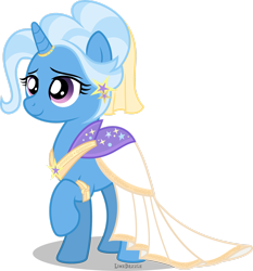 Size: 1920x2063 | Tagged: safe, artist:limedazzle, imported from derpibooru, trixie, pony, alternate hairstyle, clothes, dress, female, show accurate, simple background, solo, transparent background, vector, wedding dress