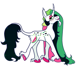 Size: 1100x1000 | Tagged: safe, artist:malphym, imported from derpibooru, oc, oc only, oc:black diamond, classical unicorn, pony, unicorn, cloven hooves, female, leonine tail, mare, simple background, solo, transparent background, unshorn fetlocks