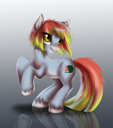 Size: 745x840 | Tagged: safe, artist:imanika, imported from derpibooru, oc, oc only, earth pony, pony, commission, cutie mark, digital art, female, mare, simple background, solo, tail