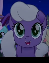 Size: 366x474 | Tagged: safe, imported from derpibooru, screencap, plum blossom (g4), earth pony, pony, my little pony: the movie, background pony, cheering, cropped, female, happy, mare, smiling, unnamed character, unnamed pony