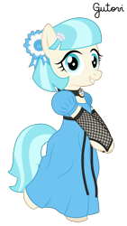 Size: 1876x3334 | Tagged: safe, artist:gutovi, imported from derpibooru, coco pommel, earth pony, argentina, bipedal, choker, clothes, coat of arms, cockade, cute, dress, female, fishnet clothing, fishnet gloves, hairclip, independence day, looking at you, mare, pearl, ribbon, simple background, smiling, smiling at you, transparent background