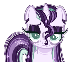 Size: 576x484 | Tagged: safe, artist:6-fingers-lover, imported from derpibooru, oc, oc only, oc:lucy moonrock, pony, unicorn, female, magical lesbian spawn, mare, offspring, parent:maud pie, parent:starlight glimmer, parents:starmaud, simple background, solo, transparent background