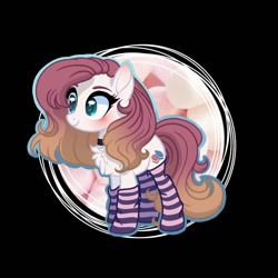 Size: 1144x1144 | Tagged: safe, artist:staricy097, imported from derpibooru, oc, oc only, earth pony, pony, chest fluff, clothes, female, mare, socks, solo, striped socks