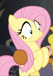 Size: 649x929 | Tagged: safe, imported from derpibooru, screencap, fluttershy, pony, a health of information, bipedal, cropped, female, scared, solo