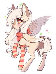 Size: 1025x1345 | Tagged: safe, artist:aniimoni, artist:kitten-in-the-jar, imported from derpibooru, oc, oc only, earth pony, pegasus, pony, clothes, simple background, socks, solo, striped socks, tongue out, transparent background, two toned wings, wings