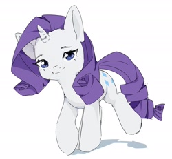 Size: 2048x1896 | Tagged: safe, artist:mikey_pony, imported from derpibooru, rarity, pony, unicorn, cute, female, looking at you, mare, raribetes, simple background, solo, white background