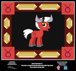 Size: 4254x3962 | Tagged: safe, artist:nathianexiztant, imported from derpibooru, pony, absurd resolution, ponyscopes, poster, solo, taurus