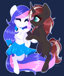 Size: 2800x3300 | Tagged: safe, artist:timser_, imported from derpibooru, oc, earth pony, pony, unicorn, commission, pair