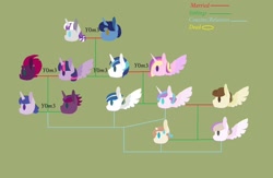 Size: 1280x835 | Tagged: safe, artist:y0m3, imported from derpibooru, night light, pound cake, princess cadance, princess flurry heart, shining armor, tempest shadow, twilight sparkle, twilight velvet, oc, alicorn, family, family tree, female, lesbian, magical lesbian spawn, male, nightvelvet, offspring, parent:pound cake, parent:princess cadance, parent:princess flurry heart, parent:shining armor, parent:tempest shadow, parent:twilight sparkle, parents:poundflurry, parents:shiningcadance, parents:tempestlight, poundflurry, shiningcadance, shipping, straight, tempestlight, twilight sparkle (alicorn)