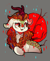 Size: 662x802 | Tagged: safe, artist:duckjifs246, imported from derpibooru, autumn blaze, kirin, ear fluff, female, floppy ears, open mouth, solo