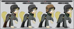 Size: 1280x512 | Tagged: safe, artist:brony-works, imported from derpibooru, earth pony, pony, clothes, female, germany, helmet, mare, solo, uniform, world war i