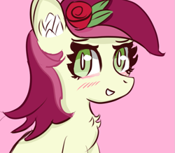 Size: 837x733 | Tagged: safe, artist:samy_creamyberry, imported from derpibooru, roseluck, earth pony, pony, female, simple background, solo