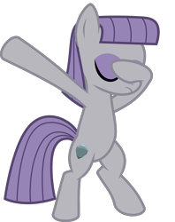 Size: 1705x2147 | Tagged: safe, artist:wissle, edit, imported from derpibooru, maud pie, earth pony, pony, .svg available, dab, eyes closed, female, mare, simple background, solo, svg, transparent background, vector