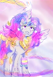 Size: 6000x8700 | Tagged: safe, artist:nedemai, imported from derpibooru, princess celestia, alicorn, pony, absurd resolution, colorful, colourful, da 20th birthday, female, magic, solo