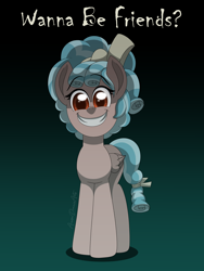 Size: 3000x4000 | Tagged: safe, artist:aarondrawsarts, imported from derpibooru, cozy glow, pegasus, pony, commission, commissioner:reversalmushroom, creepy, creepy smile, evil grin, female, grin, looking at you, slasher smile, smiling, solo